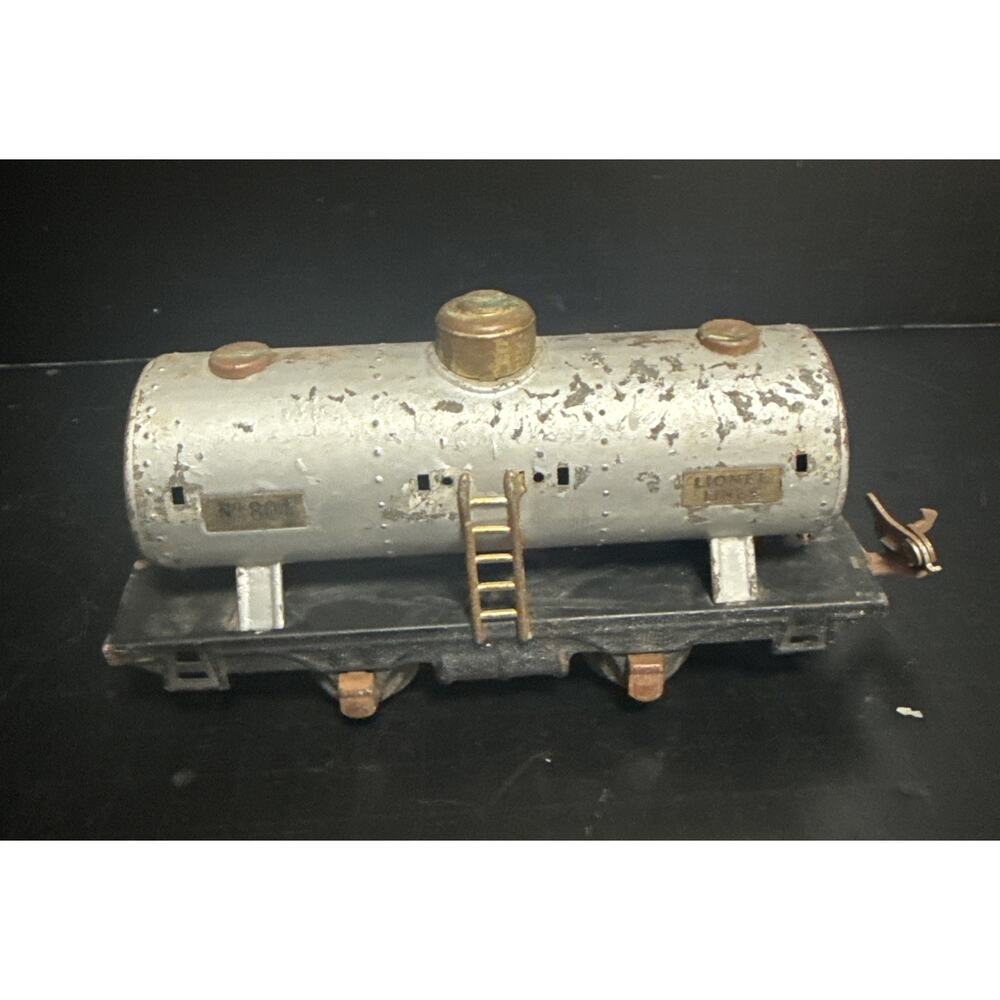 Prewar Lionel O Gauge Lionel Lines #804 Tanker Car Steel Vintage Missing Coupler